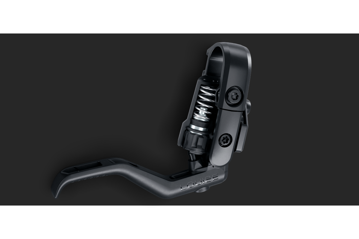 MAGURA Louise brake lever with 12 mm master cylinder for a precise pressure point.