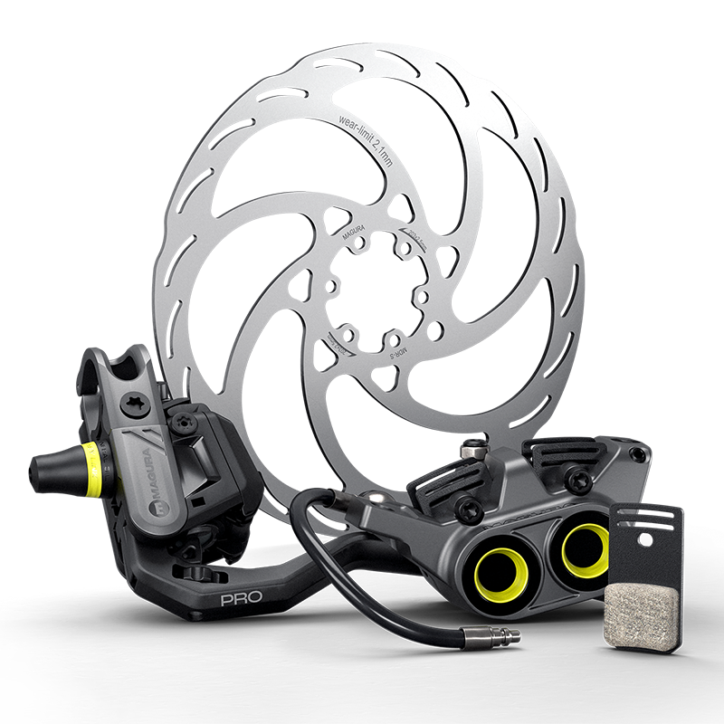 Components of a MAGURA Gustav Pro brake.