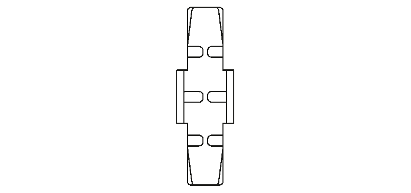 Line art representation of the MAGURA HS brake pad