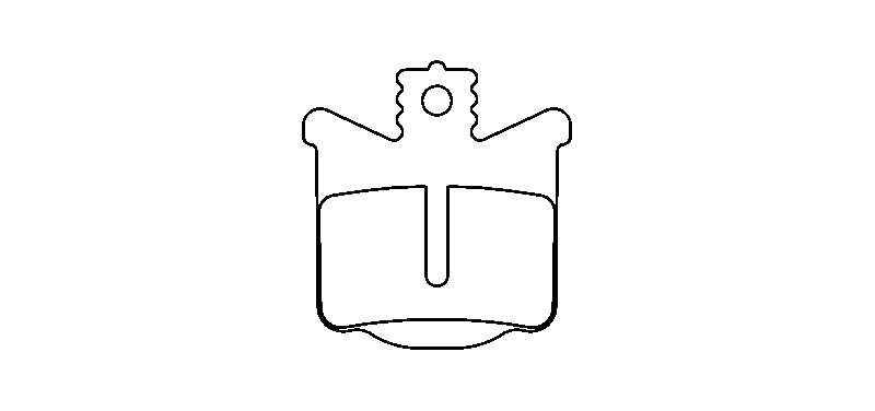 Line art representation of the MAGURA MDP 10 brake pad