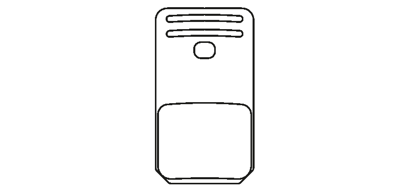 Line art representation of the MAGURA MDP 13 brake pad