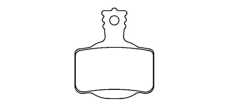 Line art representation of the MAGURA MDP 7 brake pad