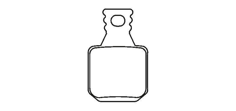 Line art representation of the MAGURA MDP 8 brake pad