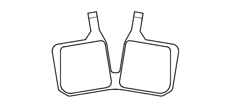 Line art representation of the MAGURA MDP 9 brake pad