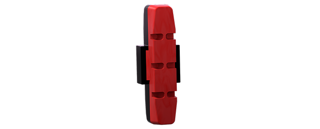 Red MAGURA rim brake pad.